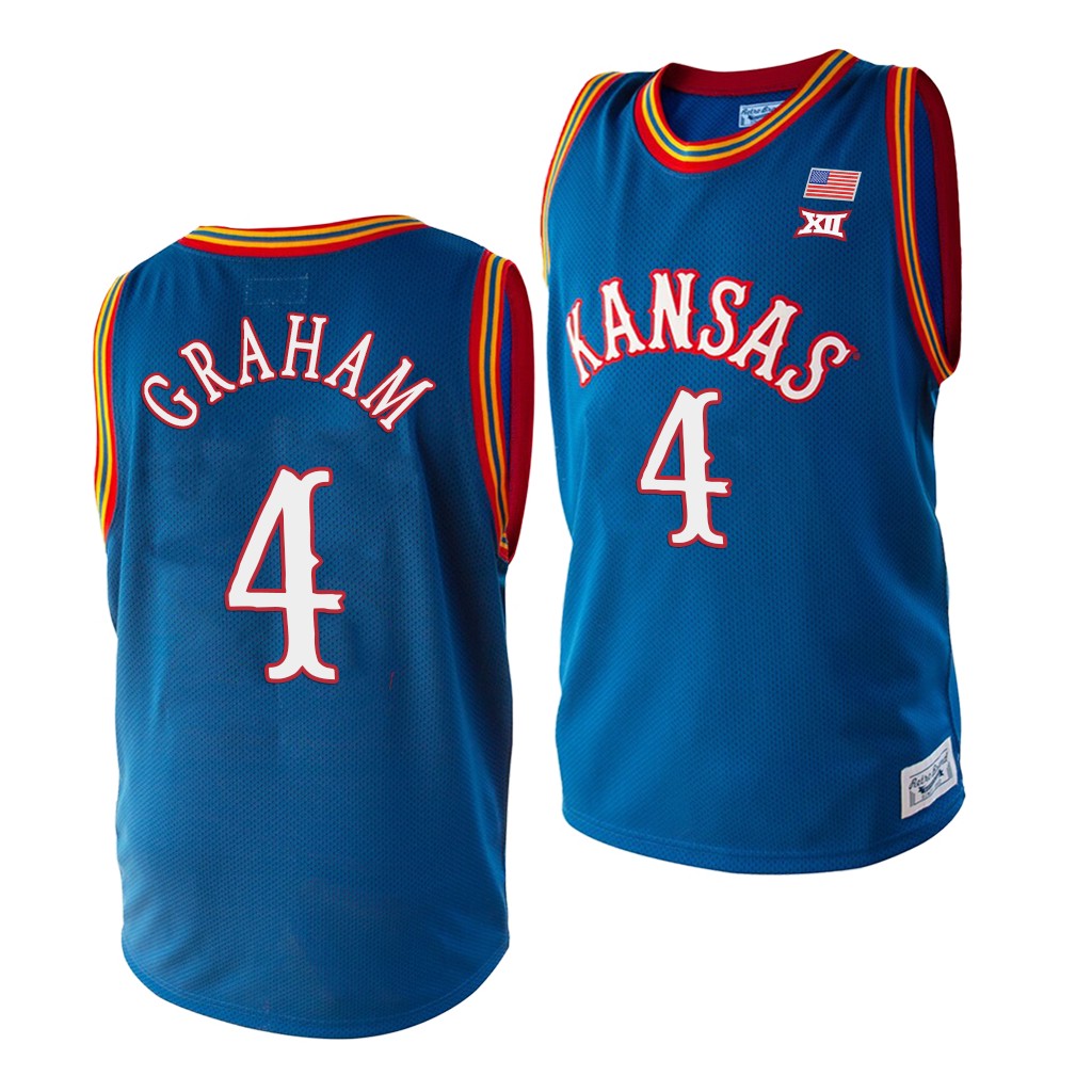 NCAA Kansas Jayhawks Devonte' Graham Royal College Hornets Jersey