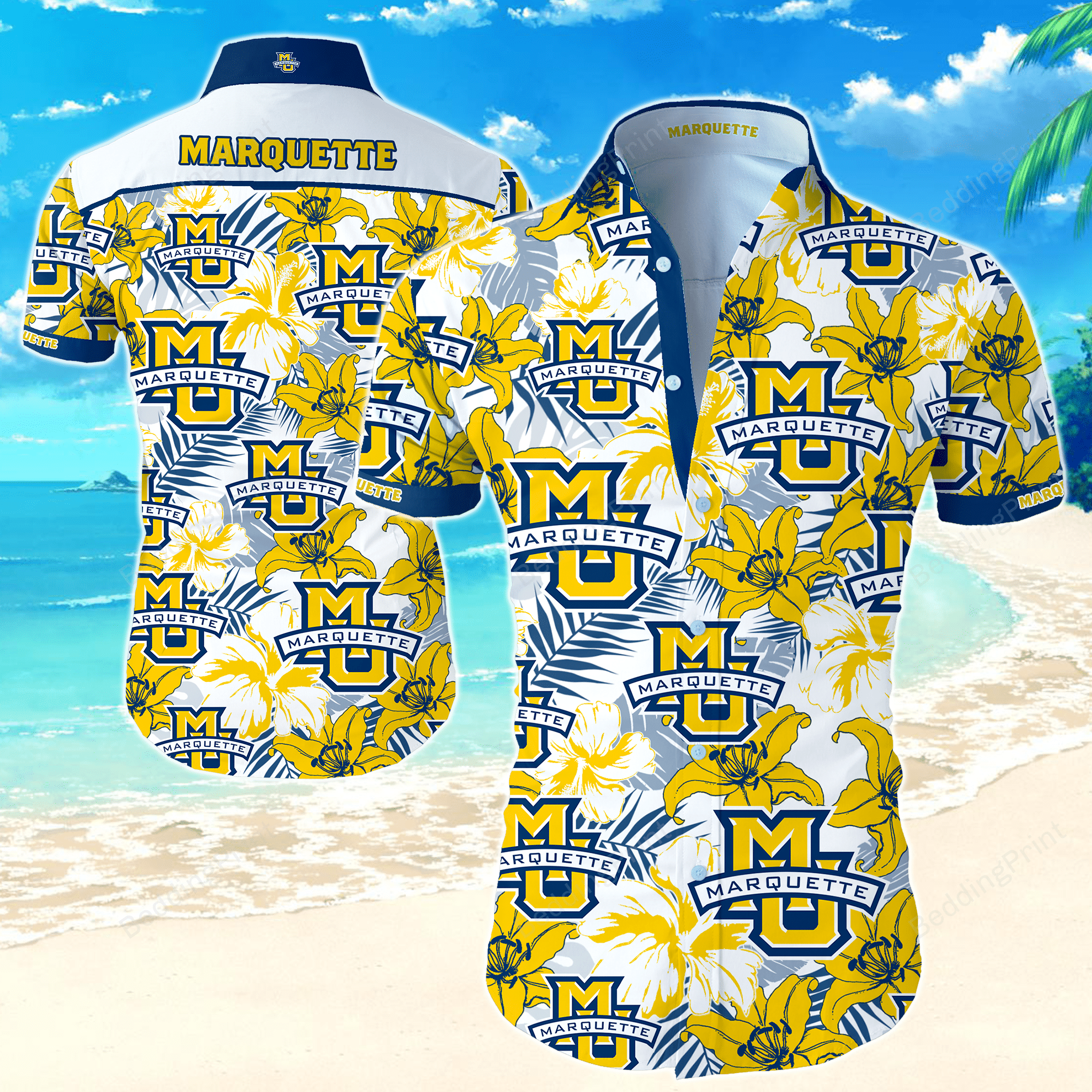NCAA Marquette Golden Eagles Hawaiian Shirt