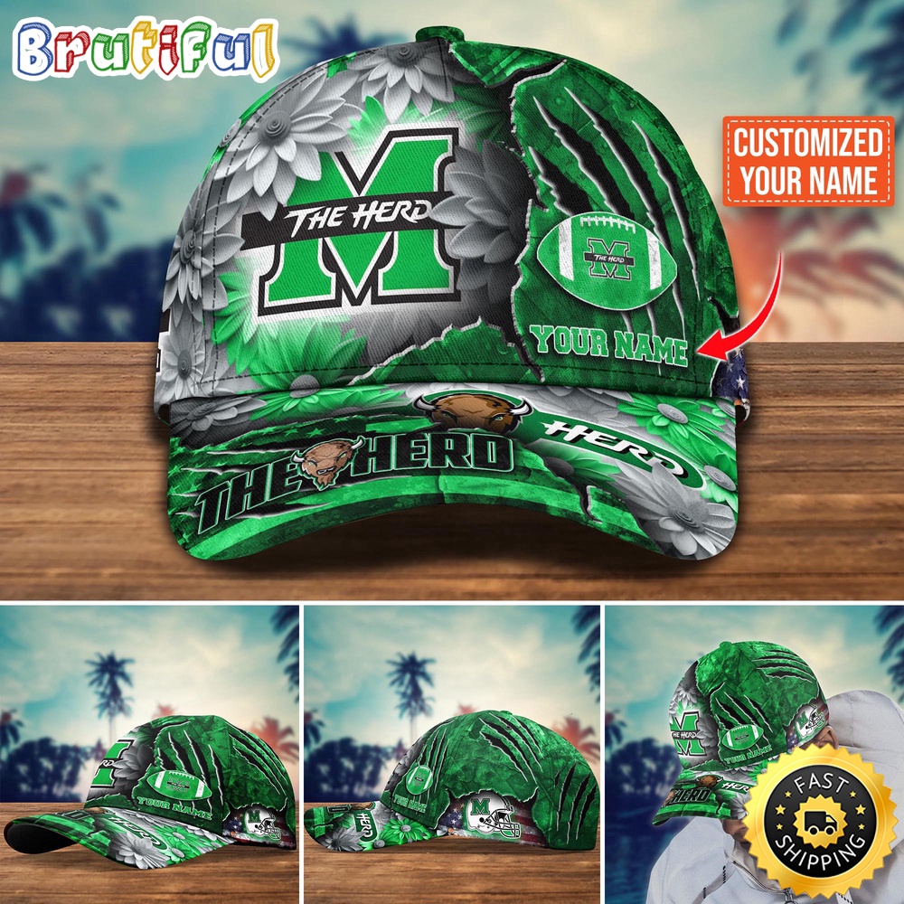 NCAA Marshall Thundering Herd Baseball Cap Custom Hat For Fans New Arrivals