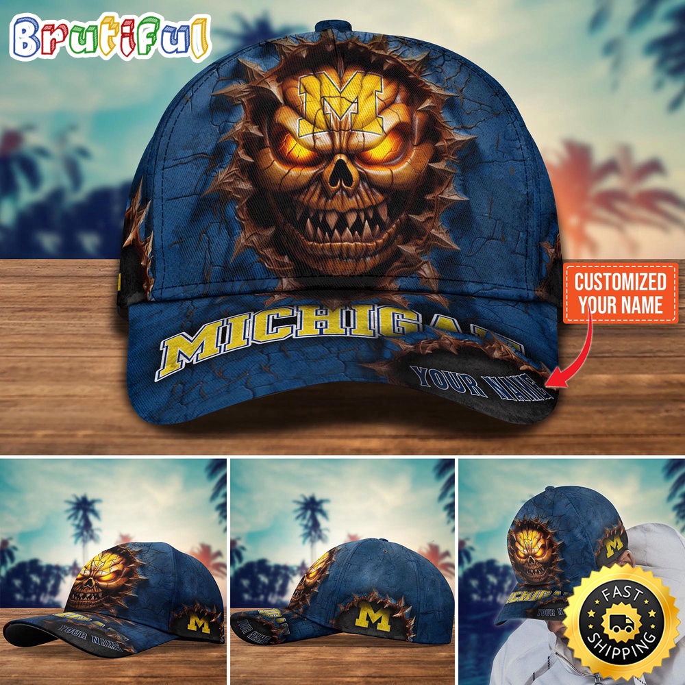 NCAA Michigan Wolverines Baseball Cap Halloween Custom Cap For This Season