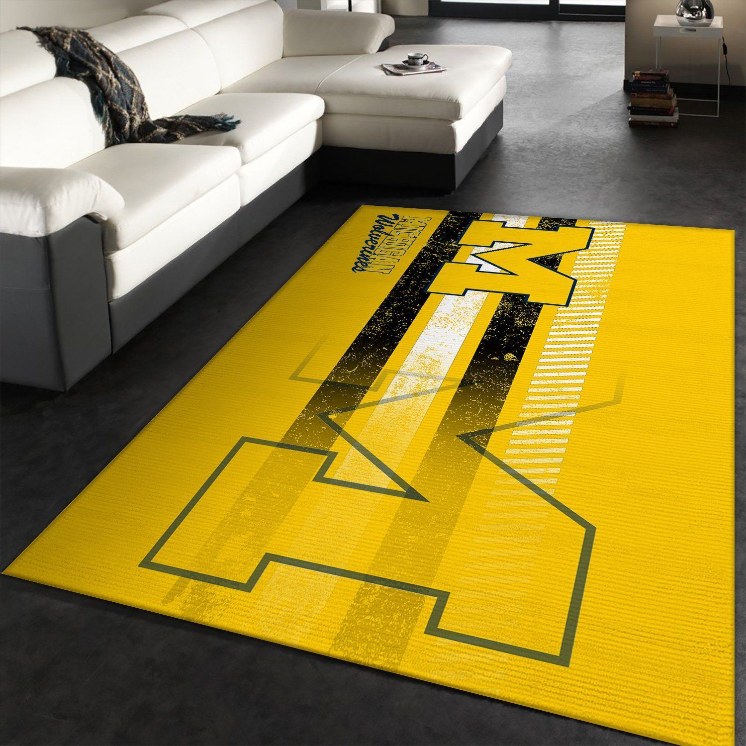 NCAA Michigan Wolverines Rectangle Rug – Custom Size And Printing