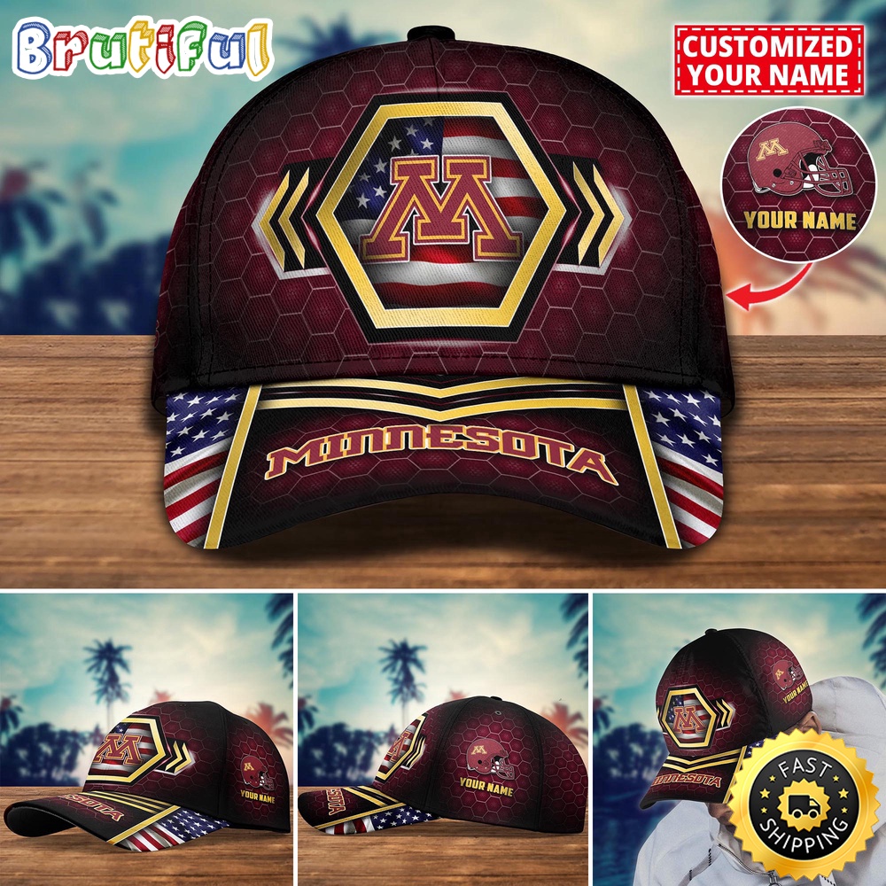 NCAA Minnesota Golden Gophers Baseball Cap Best Trending Custom Name Cap