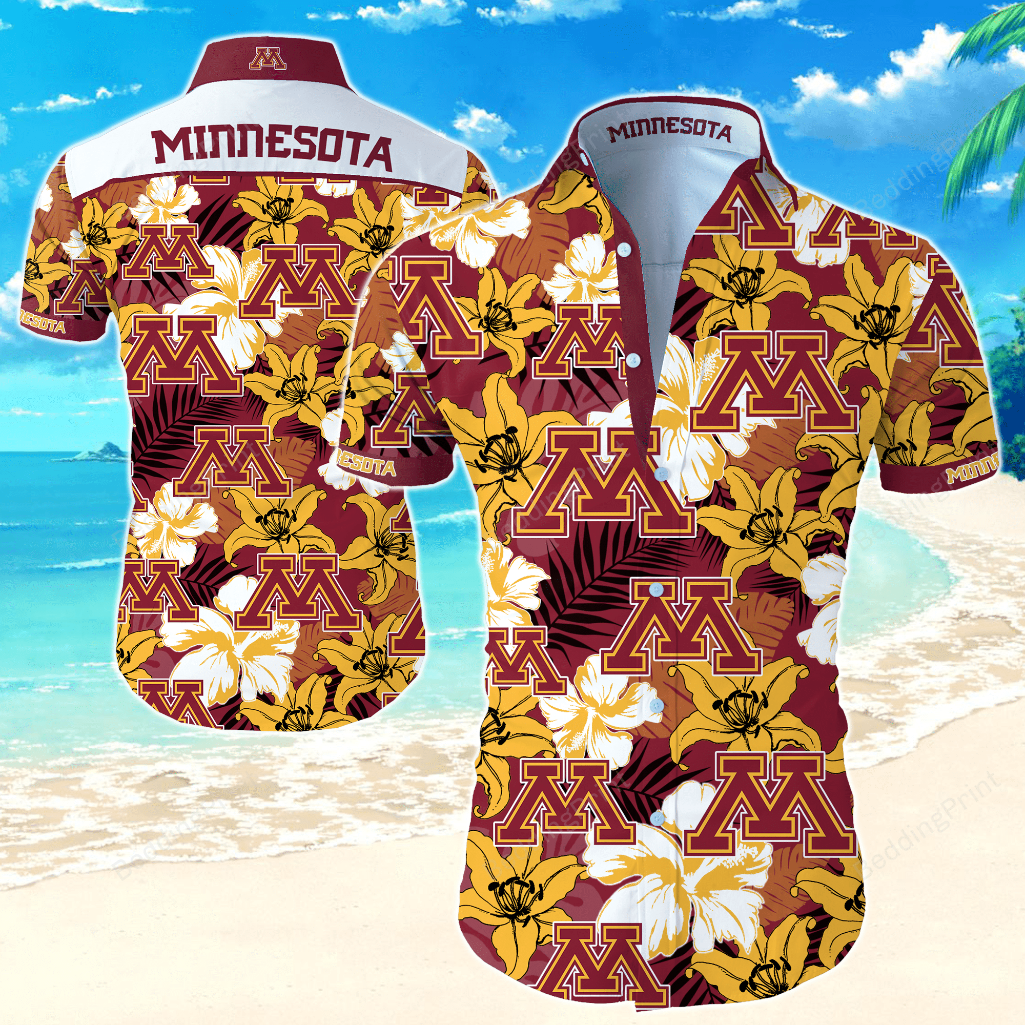 NCAA minnesota Golden Gophers Hawaiian Shirt