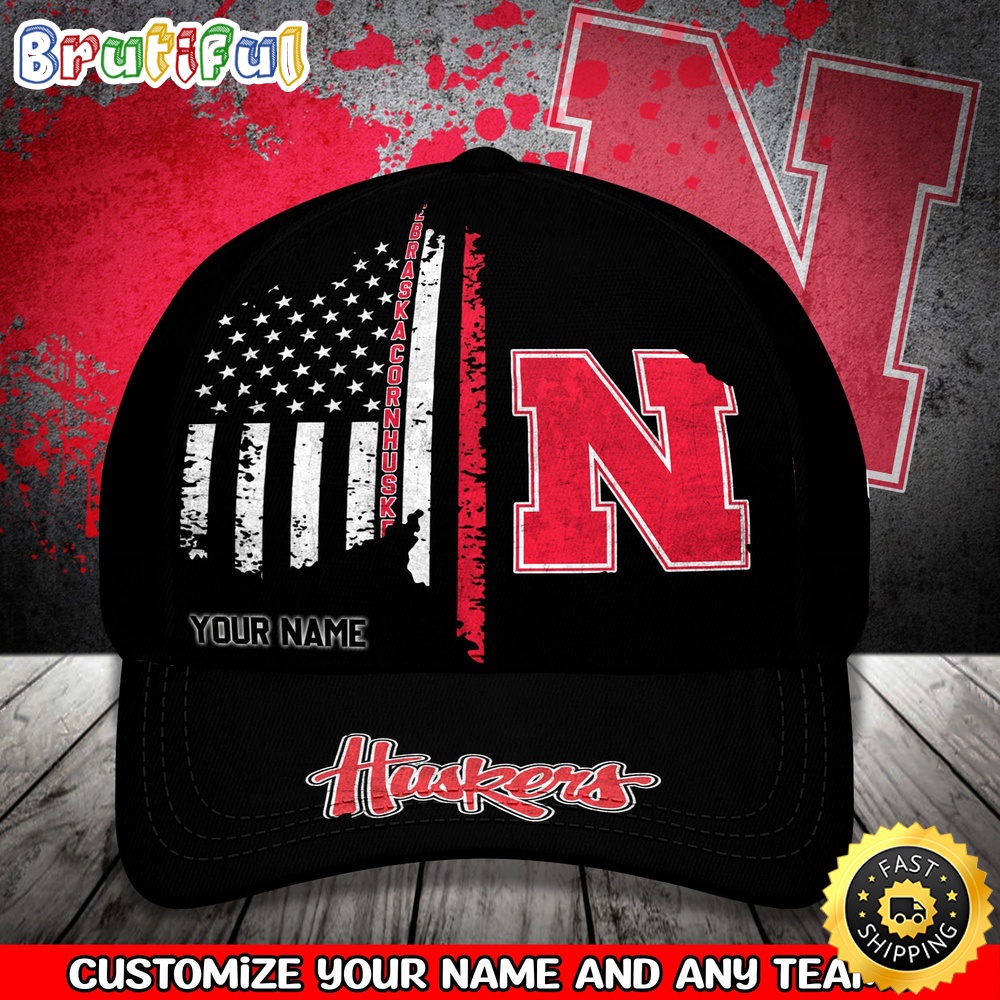 NCAA Nebraska Cornhuskers Baseball Cap Your Name Custom Baseball Cap