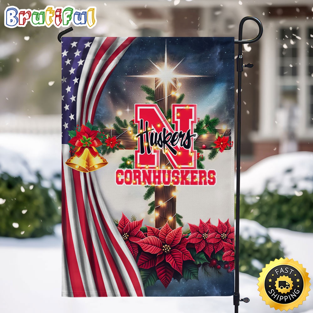 NCAA Nebraska Cornhuskers Garden Flags Jesus Christ Christmas Ncaa Garden Flags