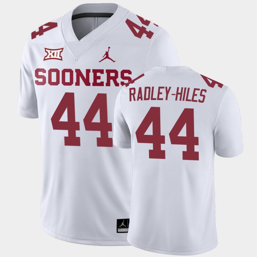 NCAA Oklahoma Sooners Brendan Radley-Hiles White Away Game Jersey