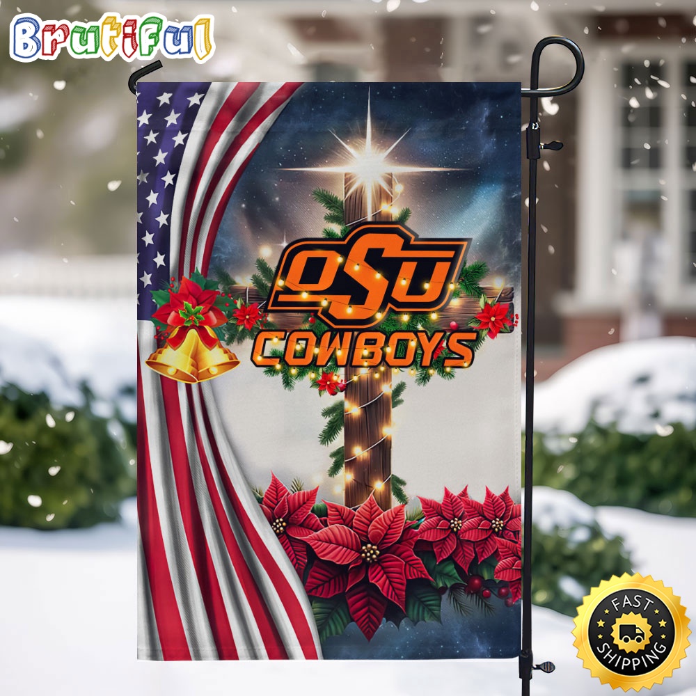 NCAA Oklahoma State Cowboys Garden Flags Jesus Christ Christmas Ncaa Garden Flags