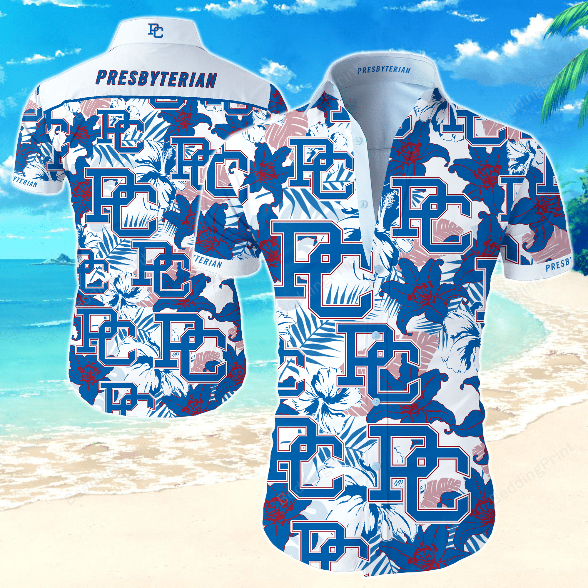 NCAA Presbyterian Blue Hose Hawaiian Shirt