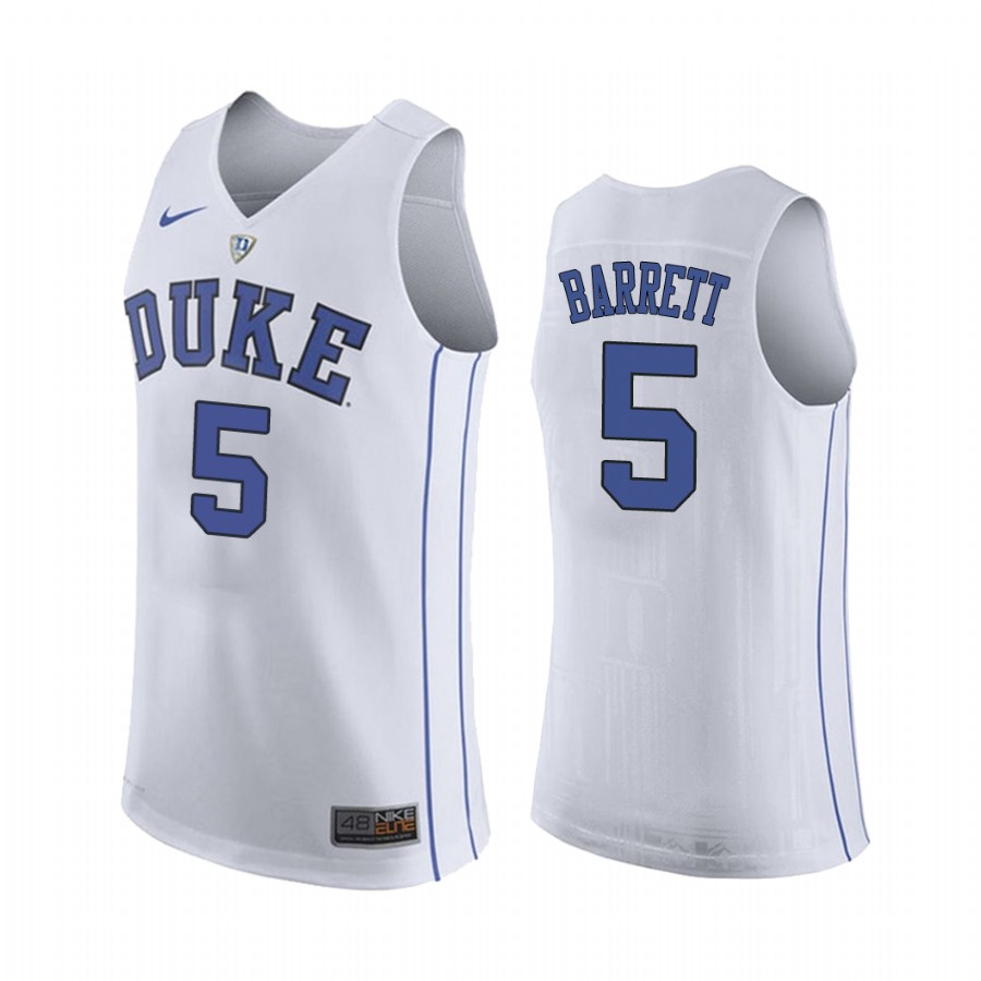 NCAA R.J. Barrett White College Jersey Duke Blue Devils