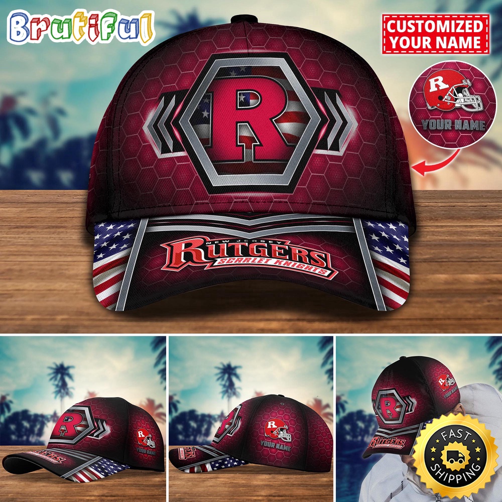 NCAA Rutgers Scarlet Knights Baseball Cap Best Trending Custom Name Cap