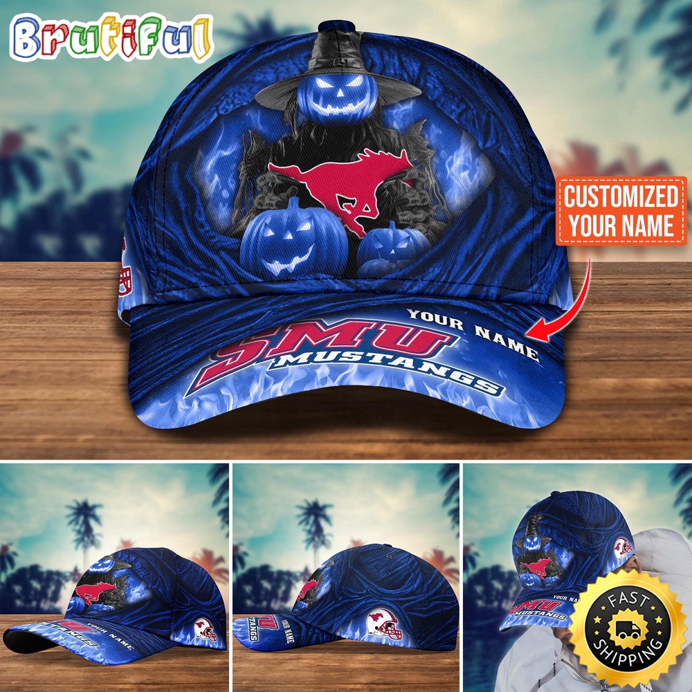 NCAA SMU Mustangs Baseball Cap Halloween Custom Cap For Fans