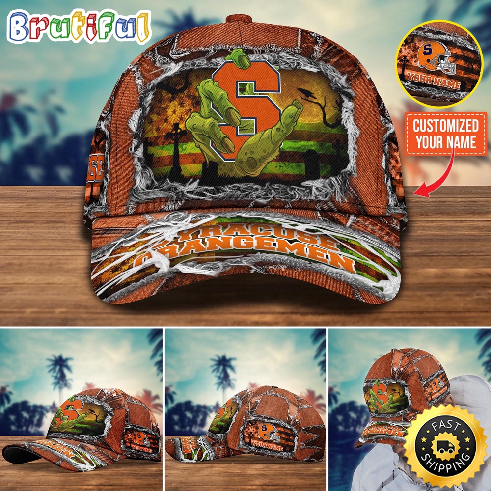 NCAA Syracuse Orange Baseball Cap Halloween Custom Name Cap