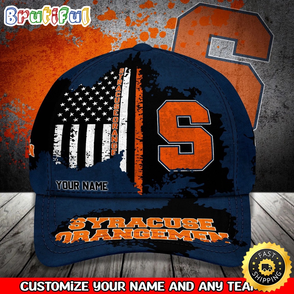 NCAA Syracuse Orange Baseball Cap Your Name Custom Baseball Cap