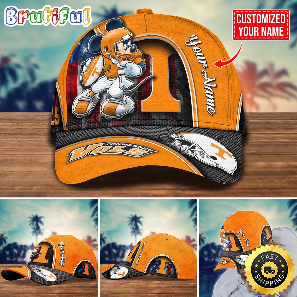 NCAA Tennessee Volunteers Baseball Cap Mickey Mouse Custom Cap For Fans