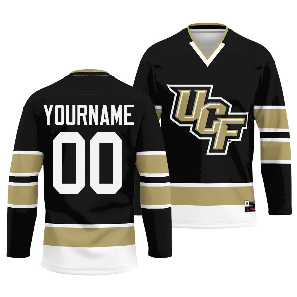 NCAA UCF Knights College Black Custom Jersey