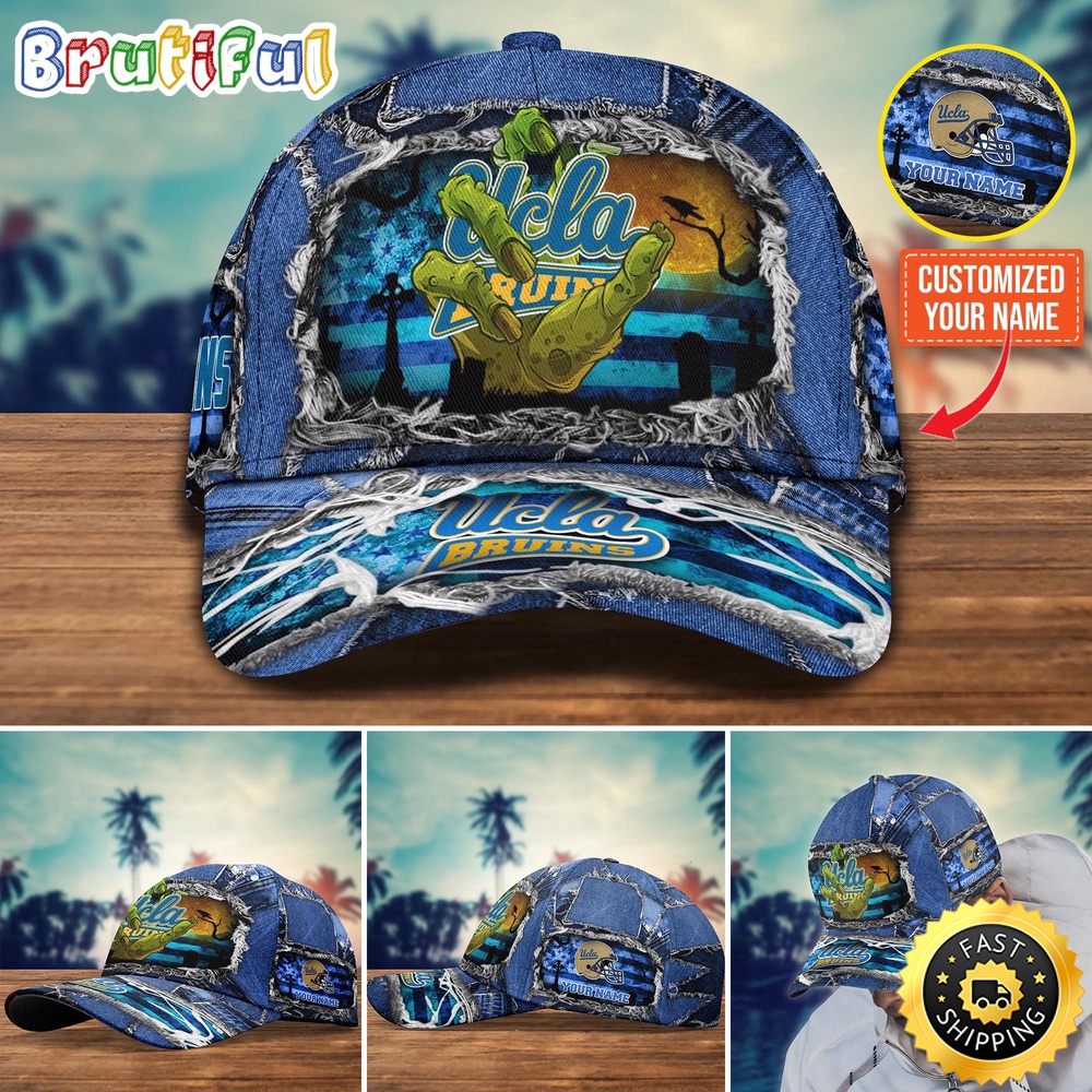 NCAA UCLA Bruins Baseball Cap Halloween Custom Name Cap