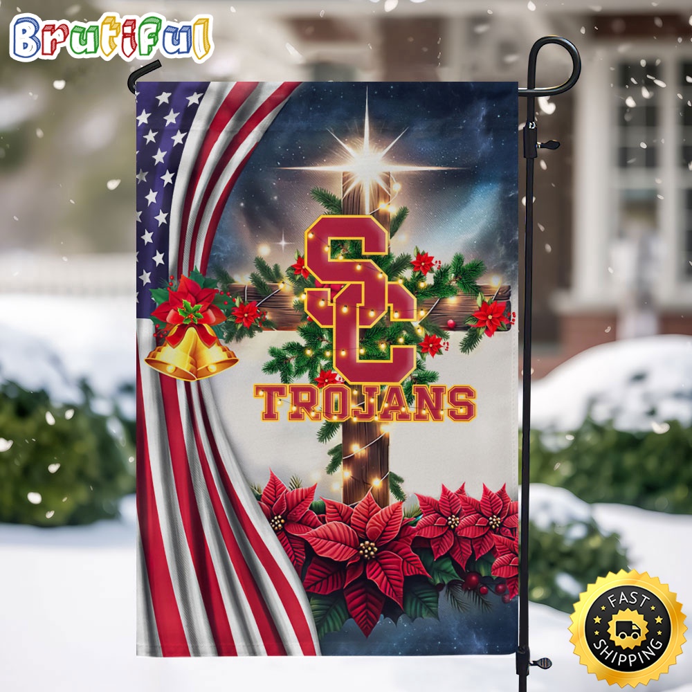 NCAA USC Trojans Garden Flags Jesus Christ Christmas Ncaa Garden Flags