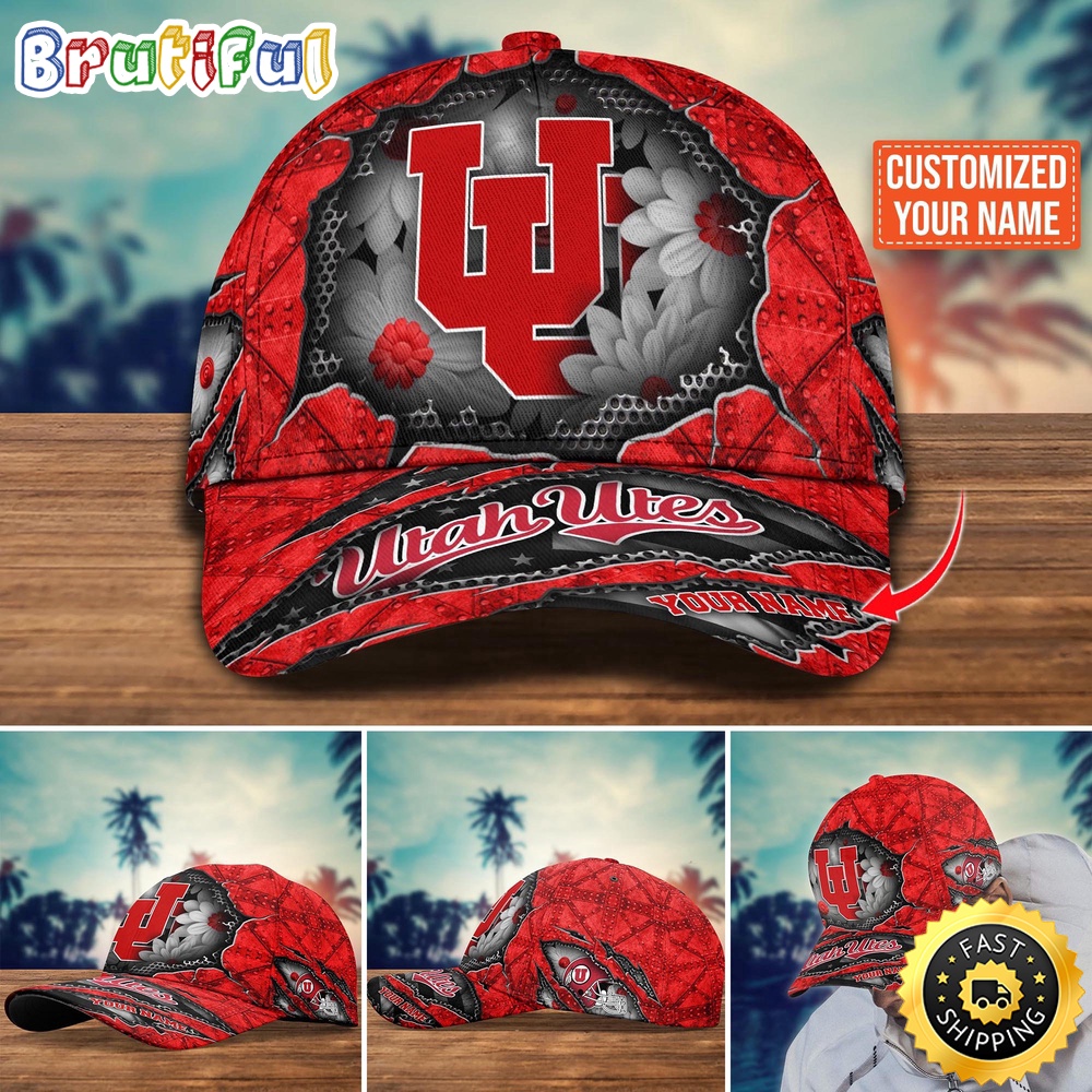 NCAA Utah Utes Baseball Cap Custom Cap Trending