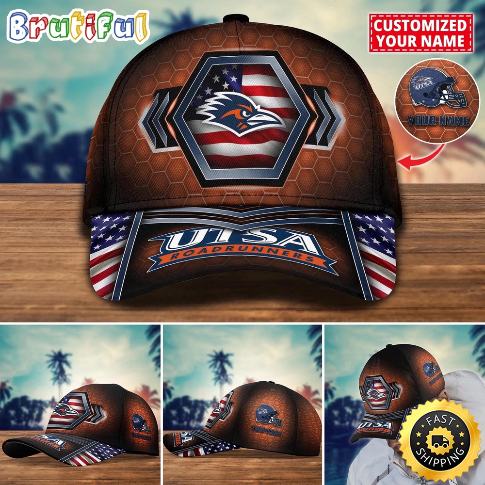 NCAA UTSA Roadrunners Baseball Cap Best Trending Custom Name Cap