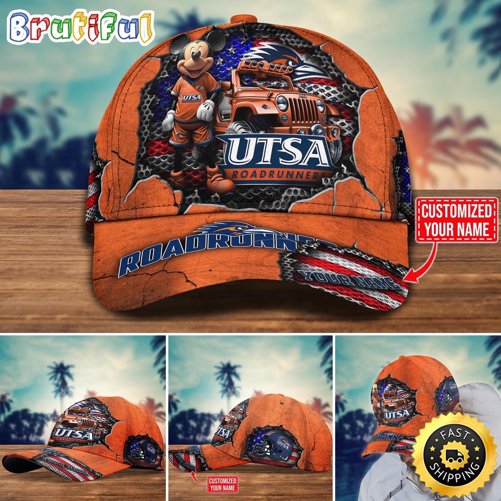 NCAA UTSA Roadrunners Baseball Cap Trending Customize Cap