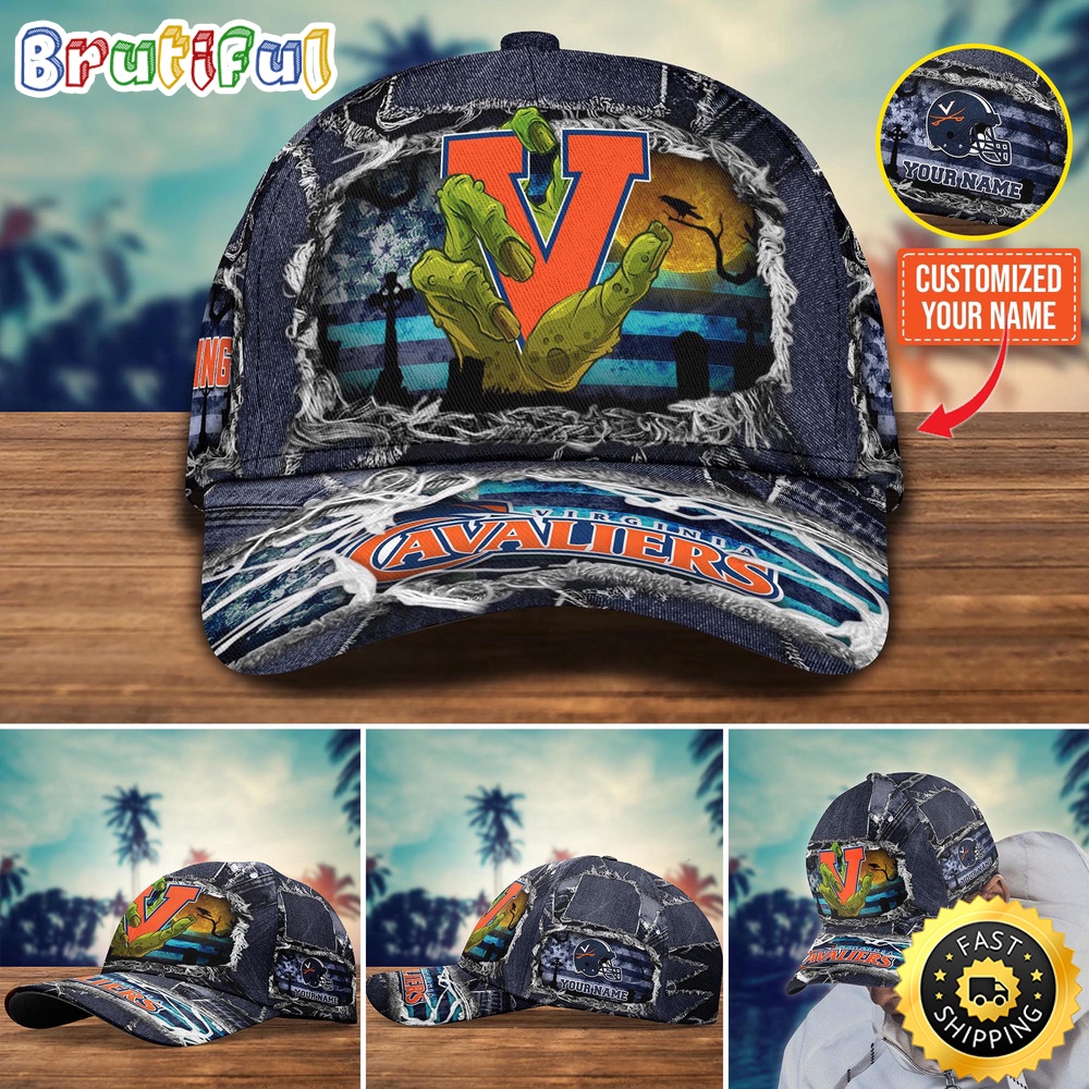 NCAA Virginia Cavaliers Baseball Cap Halloween Custom Name Cap
