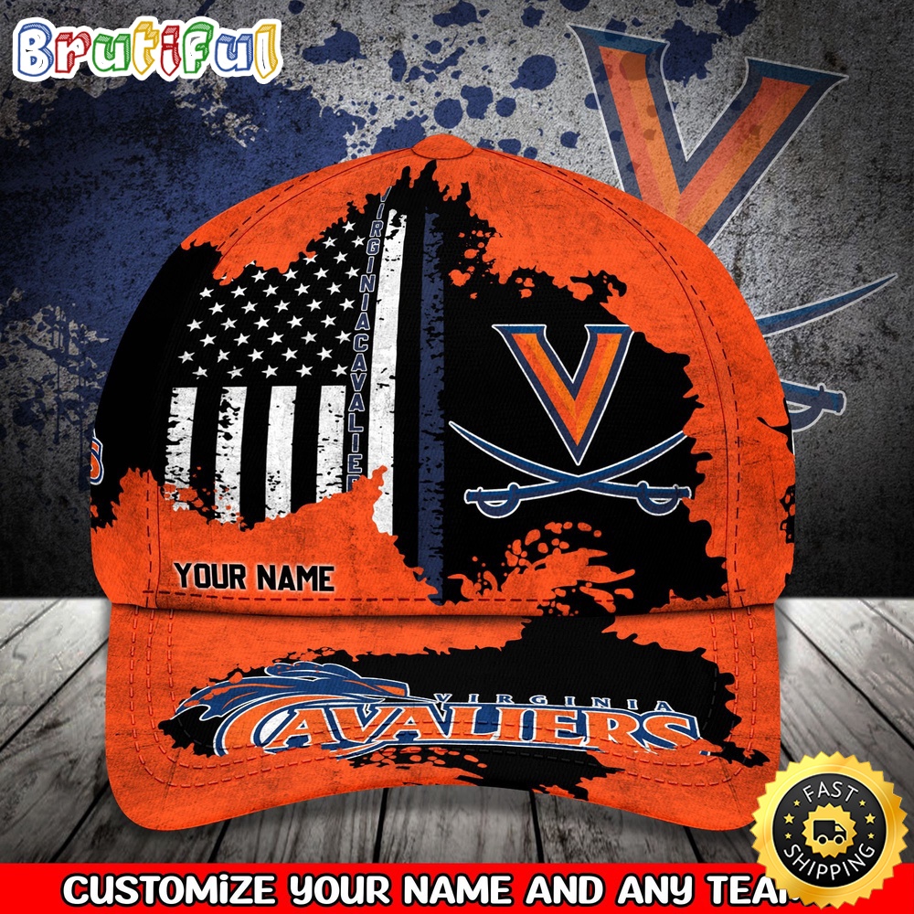 NCAA Virginia Cavaliers Baseball Cap Your Name Custom Baseball Cap
