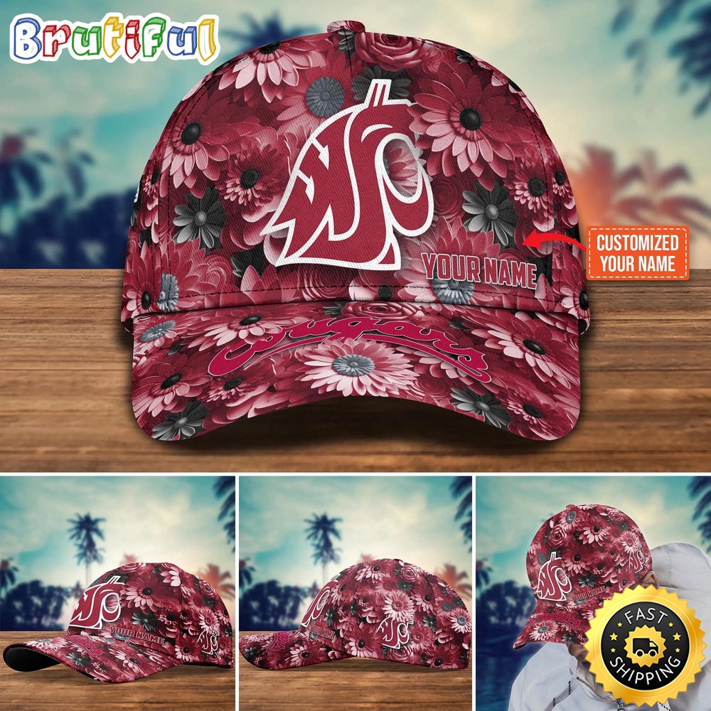 NCAA Washington State Cougars Baseball Cap Customized Cap Hot Trending