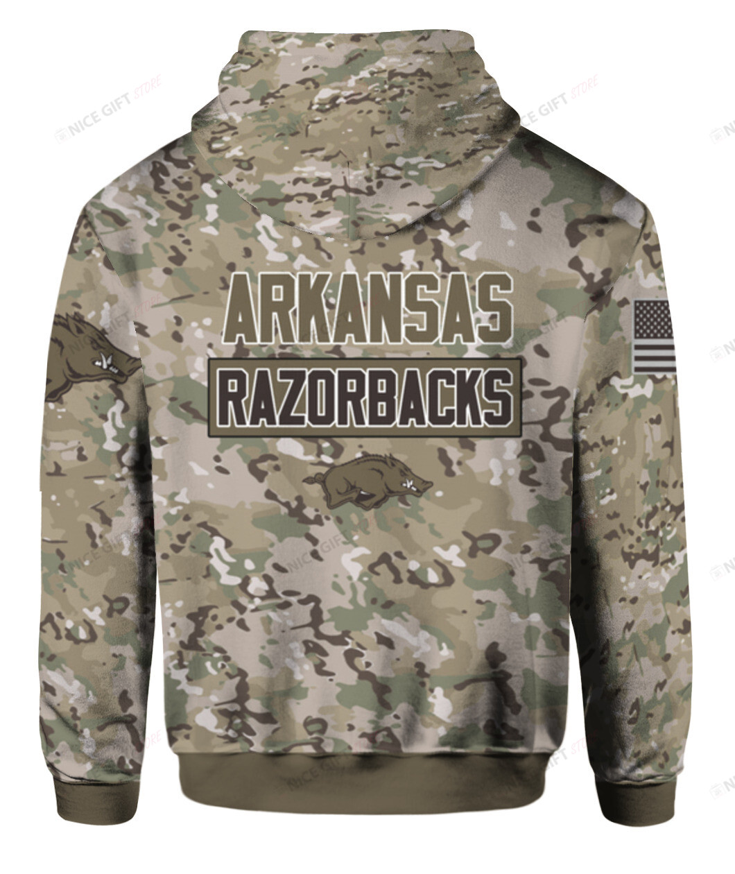 NCAAF Arkansas Razorbacks Camouflage 3D Hoodie Gift For Fans