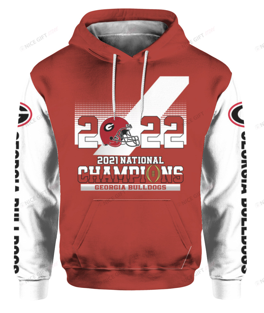 NCAAF Georgia Bulldogs National Champions 2021 3D Hoodie Gift For Fans