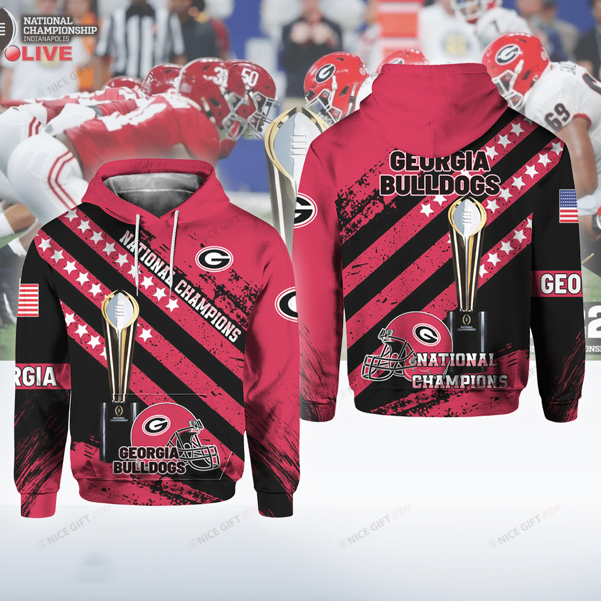 NCAAF Georgia Bulldogs National Champions 3D Hoodie Gift For Fans