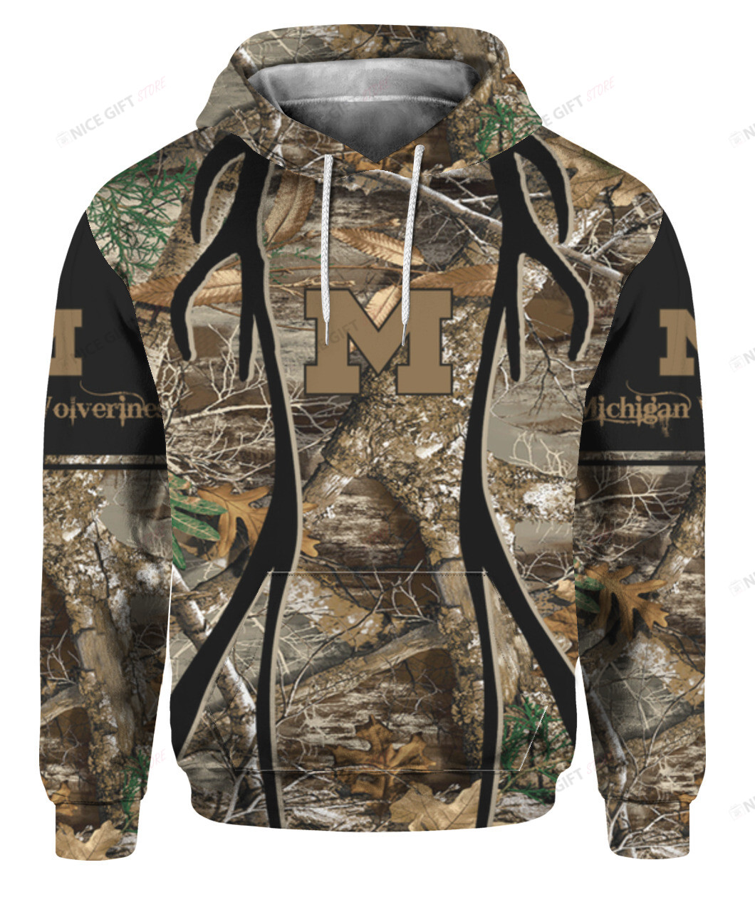 NCAAF Michigan Wolverines Hunting 3D Hoodie Gift For Fans