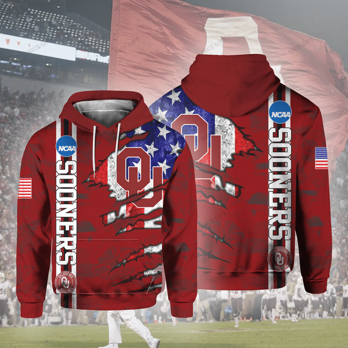 NCAAM Oklahoma Sooners 3D Hoodie Gift For Fans
