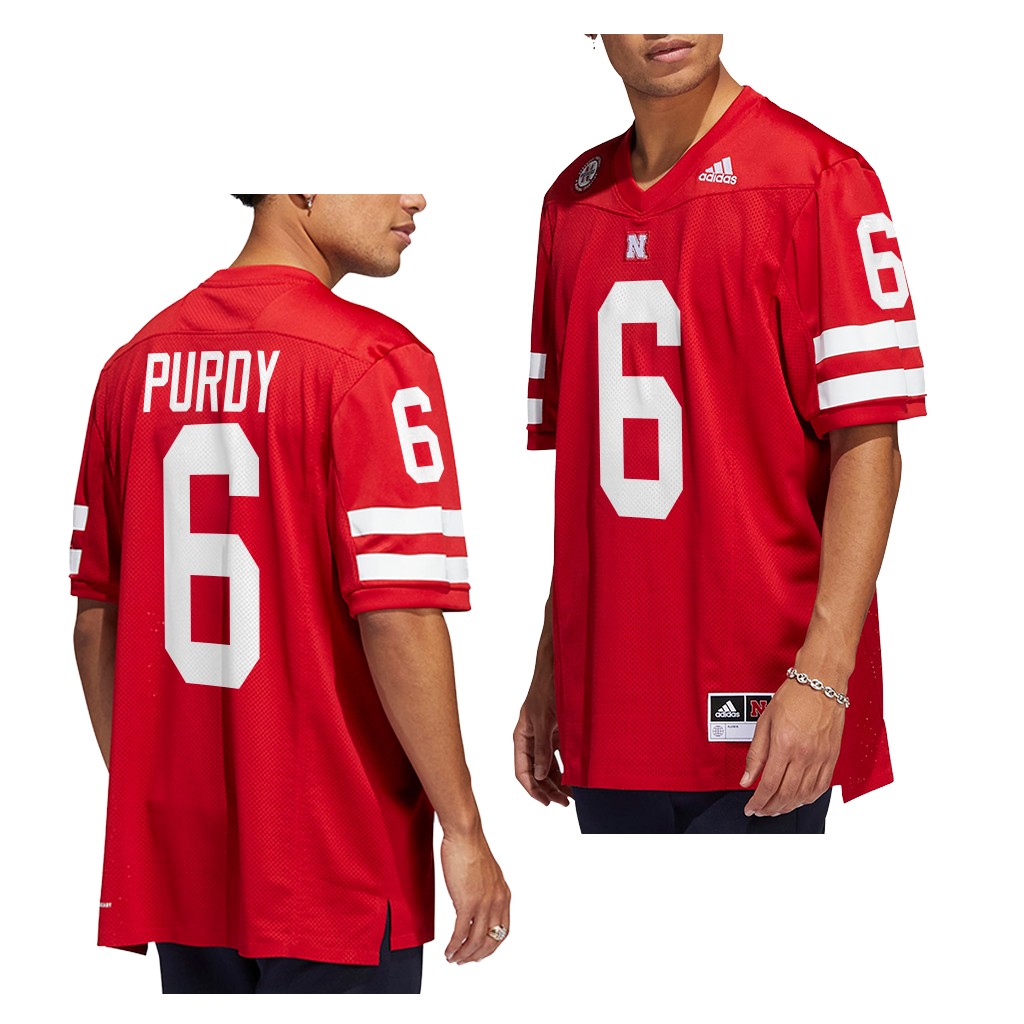 Nebraska Huskers Chubba Purdy Jersey 2022-23 College Red #6 Icon Men's Shirt
