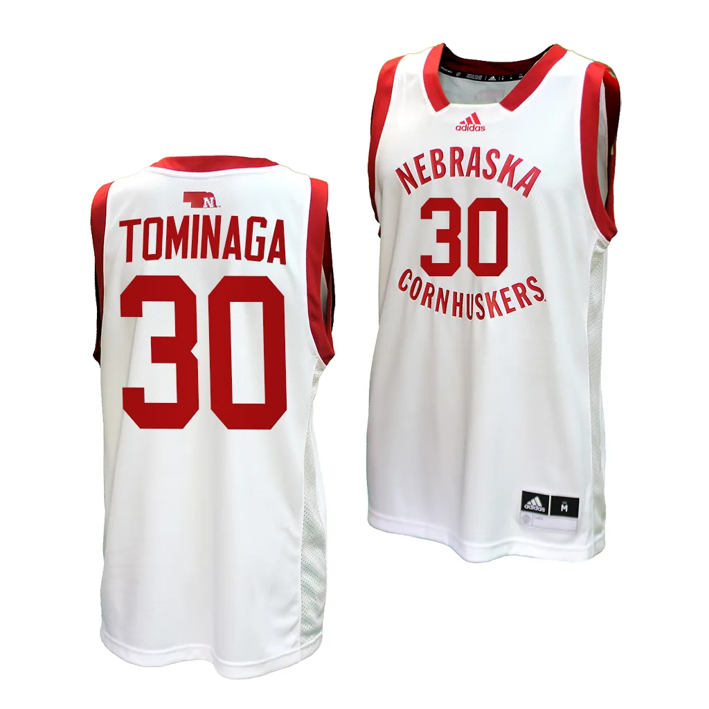 Nebraska Huskers Keisei Tominaga College Home uniform White #30 Jersey 2023-24