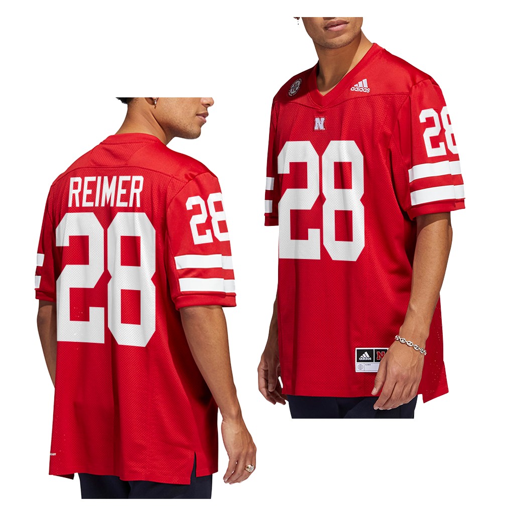 Nebraska Huskers Luke Reimer Jersey 2022-23 College Red #28 Icon Men's Shirt