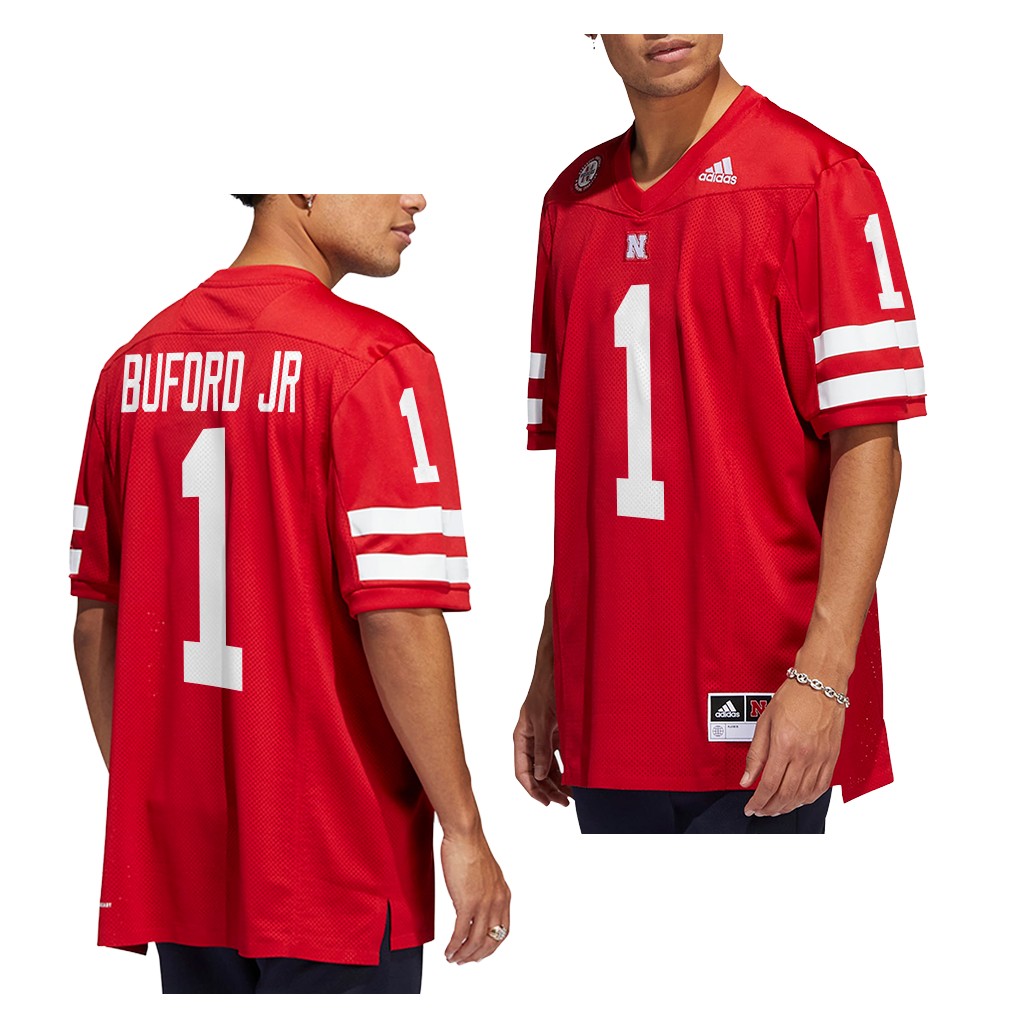 Nebraska Huskers Marques Buford Jr Jersey 2022-23 College Red #1 Icon Men's Shirt