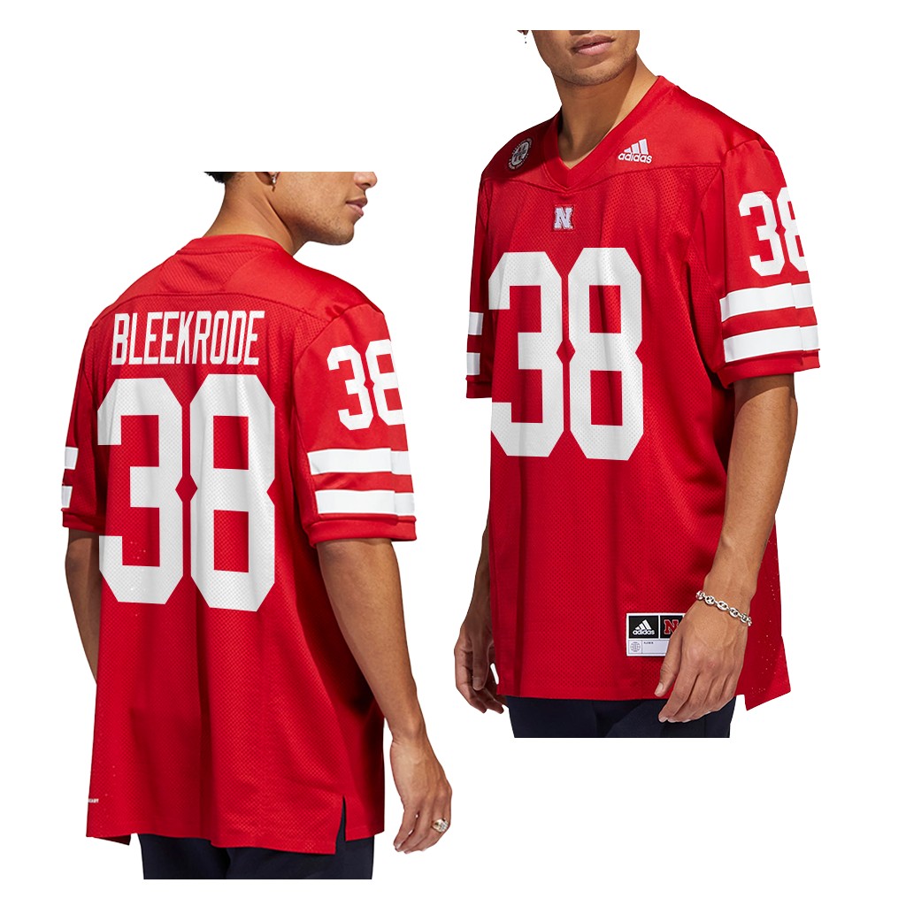 Nebraska Huskers Timmy Bleekrode Jersey 2022-23 College Red #38 Icon Men's Shirt