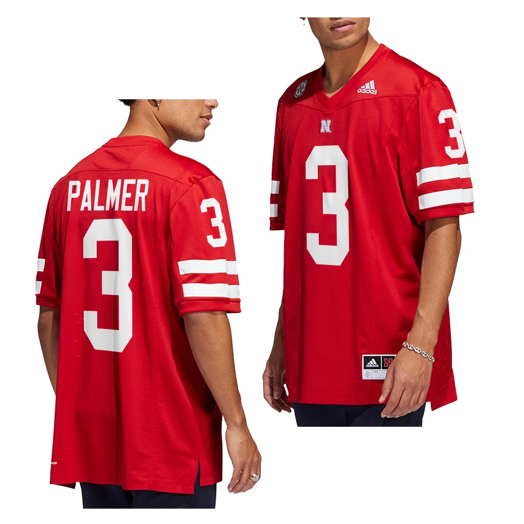 Nebraska Huskers Trey Palmer Jersey 2022-23 College Red #3 Icon Men's Shirt