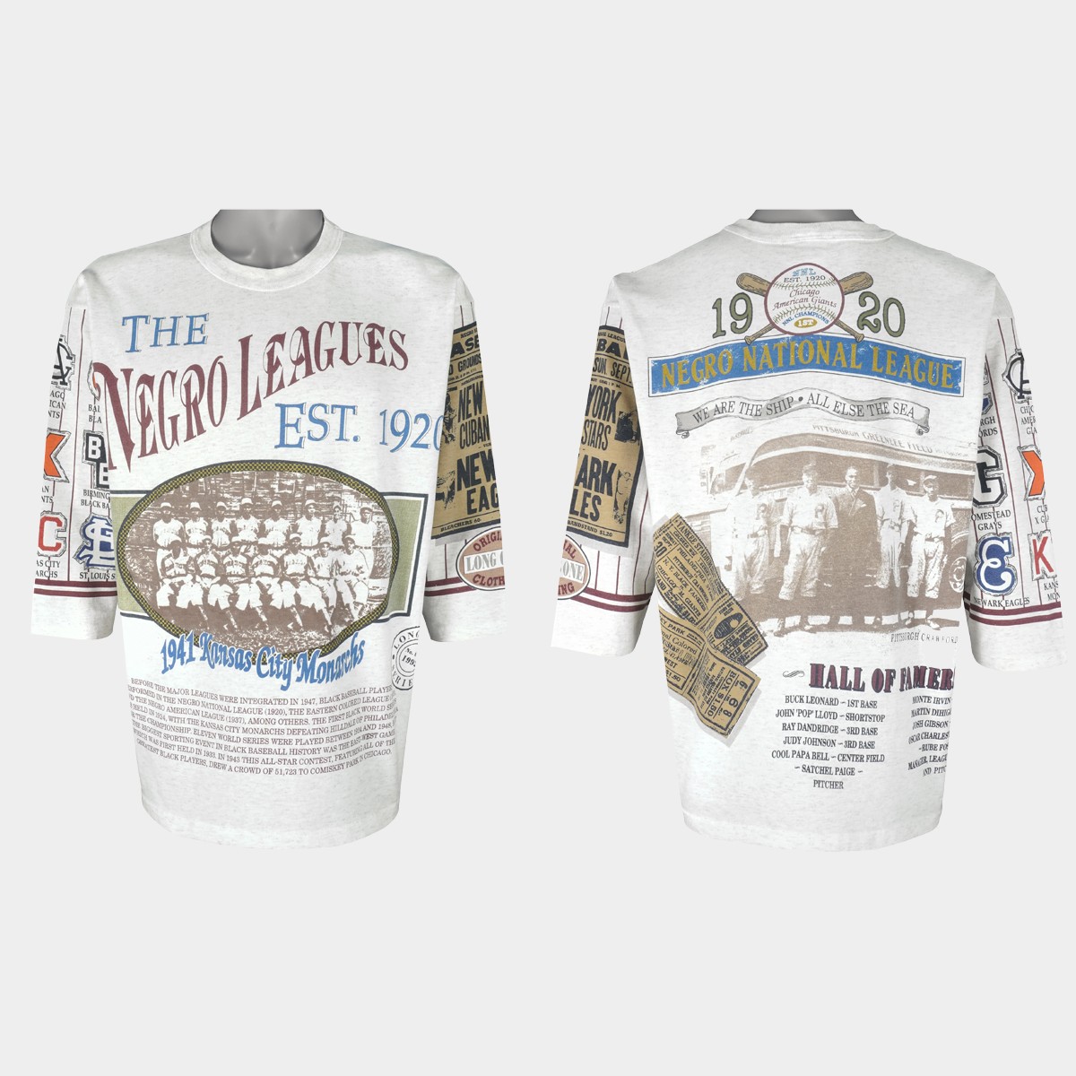 Negro Leagues 1941 Kansas City Monarch Long Gone Jersey - White