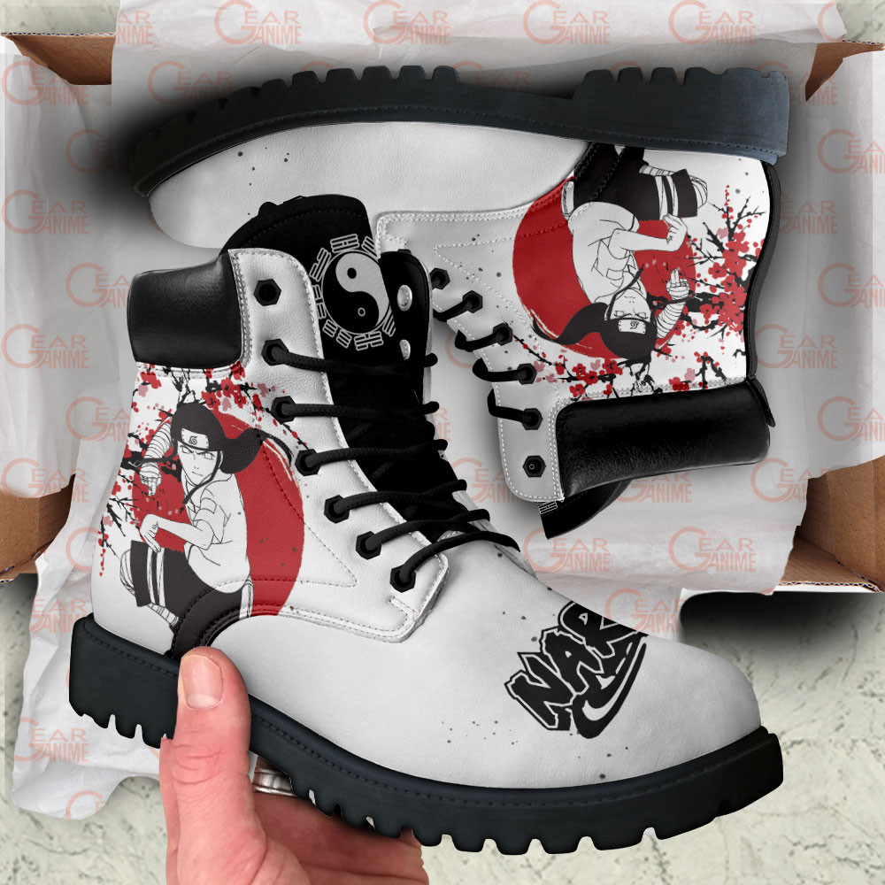 Neji Hyuga Boots Anime Custom Shoes Japan Style