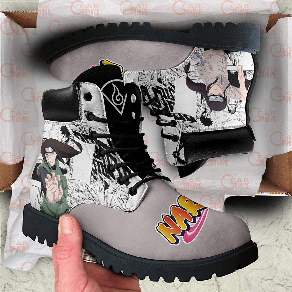 Neji Hyuga Boots Custom Anime Shoes Mix Manga Style