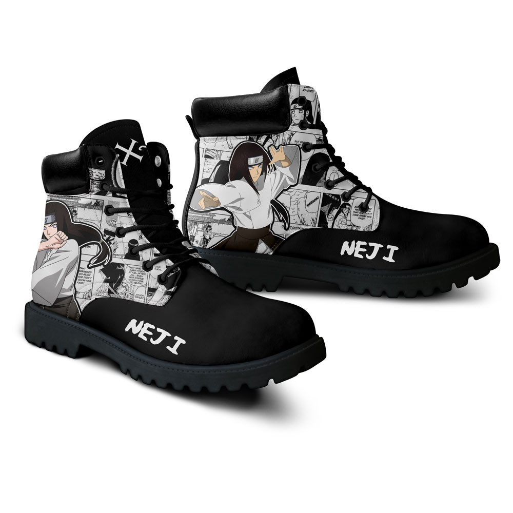 Neji Hyuga Boots Manga Anime Custom Shoes