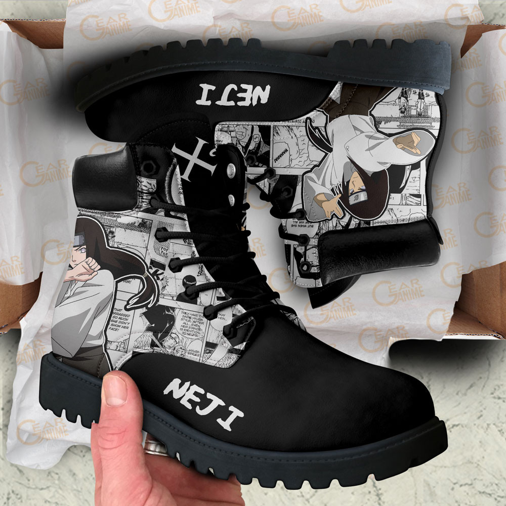 Neji Hyuga Boots Manga Anime Custom Shoes