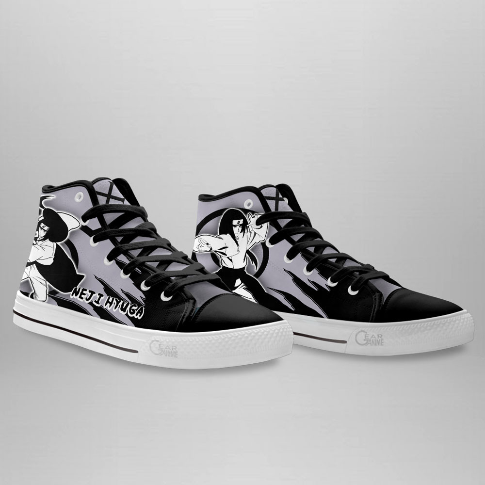 Neji Hyuga High Top Shoes Anime Sneakers Manga Style