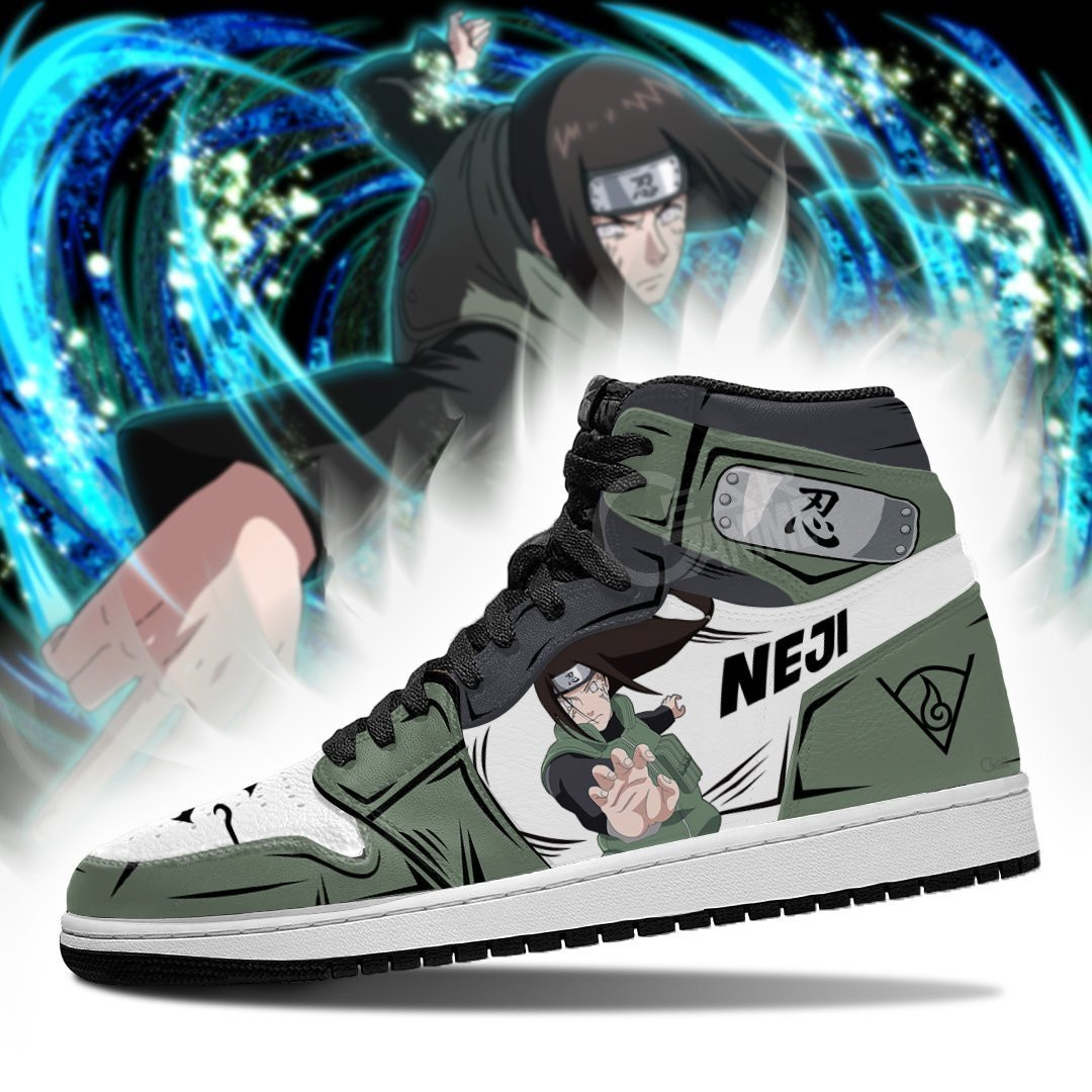 Neji Hyuga Shoes Uniform Costume Anime JD1s Sneakers, Air Jordan Hightop