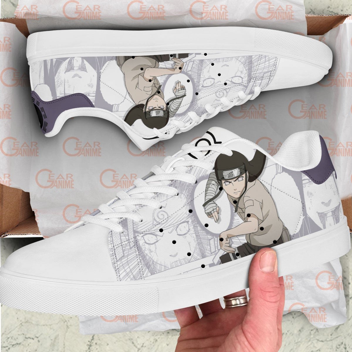 Neji Hyuga Skate Sneakers Custom NRT Anime Shoes