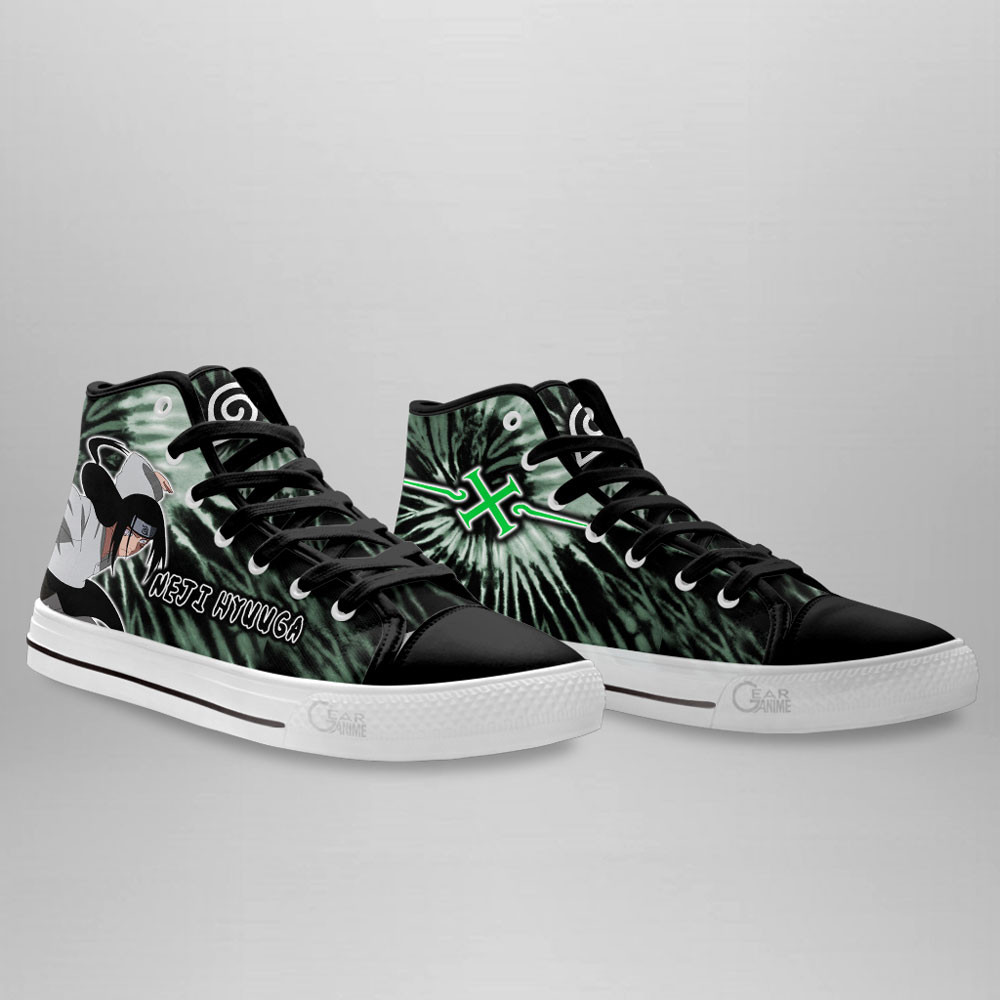 Neji Hyuuga High Top Shoes Custom NRT Sneakers Tie Dye Style