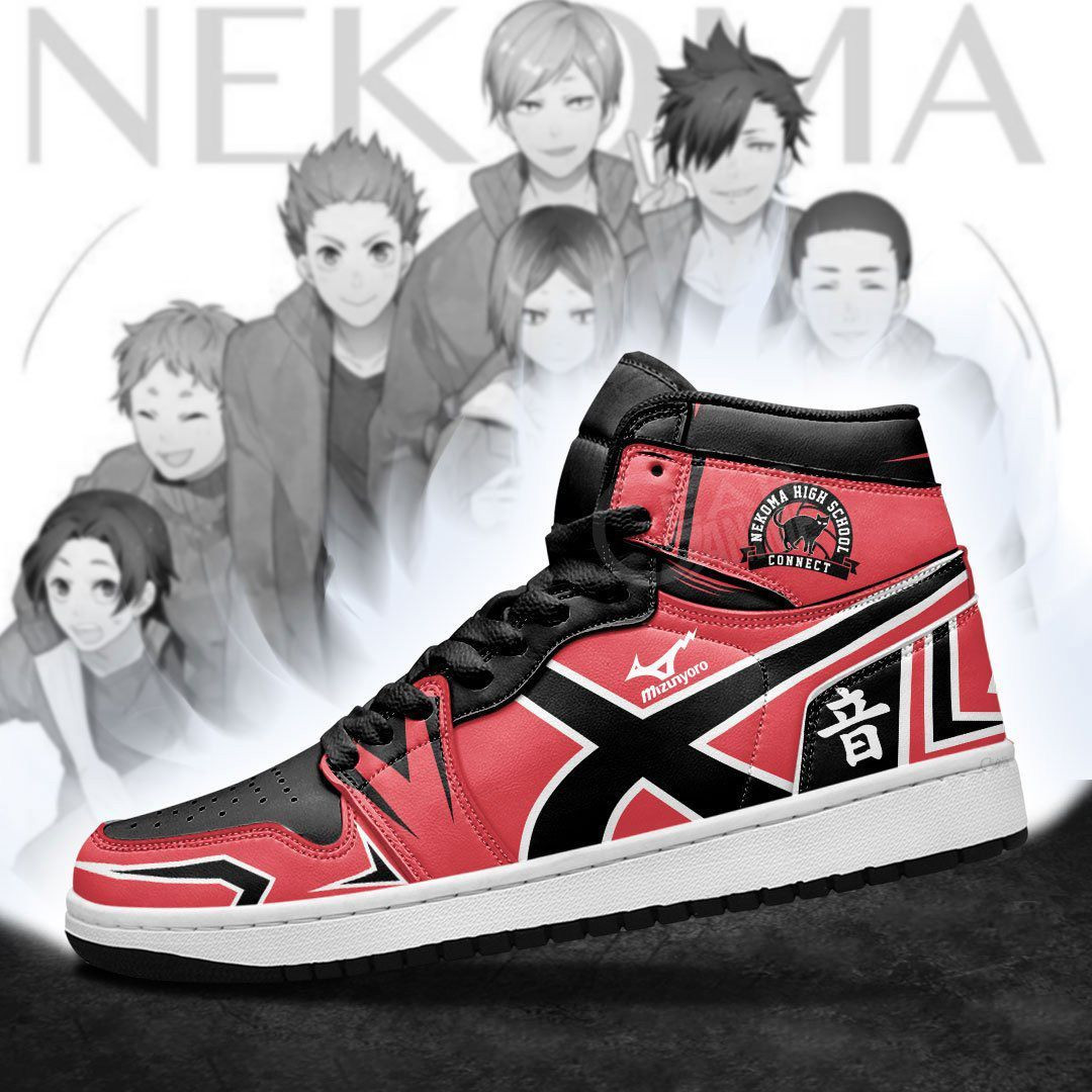 Nekoma High Haikyuu Anime 1 High Top Air Jordan Sneaker, Air Jordan Hightop