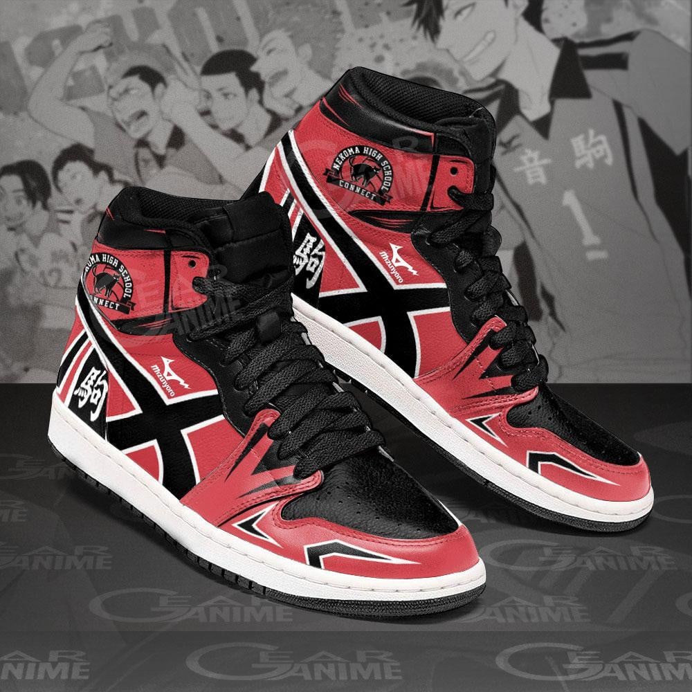 Nekoma High JD1s Sneakers Haikyuu Anime Shoes, Air Jordan Hightop