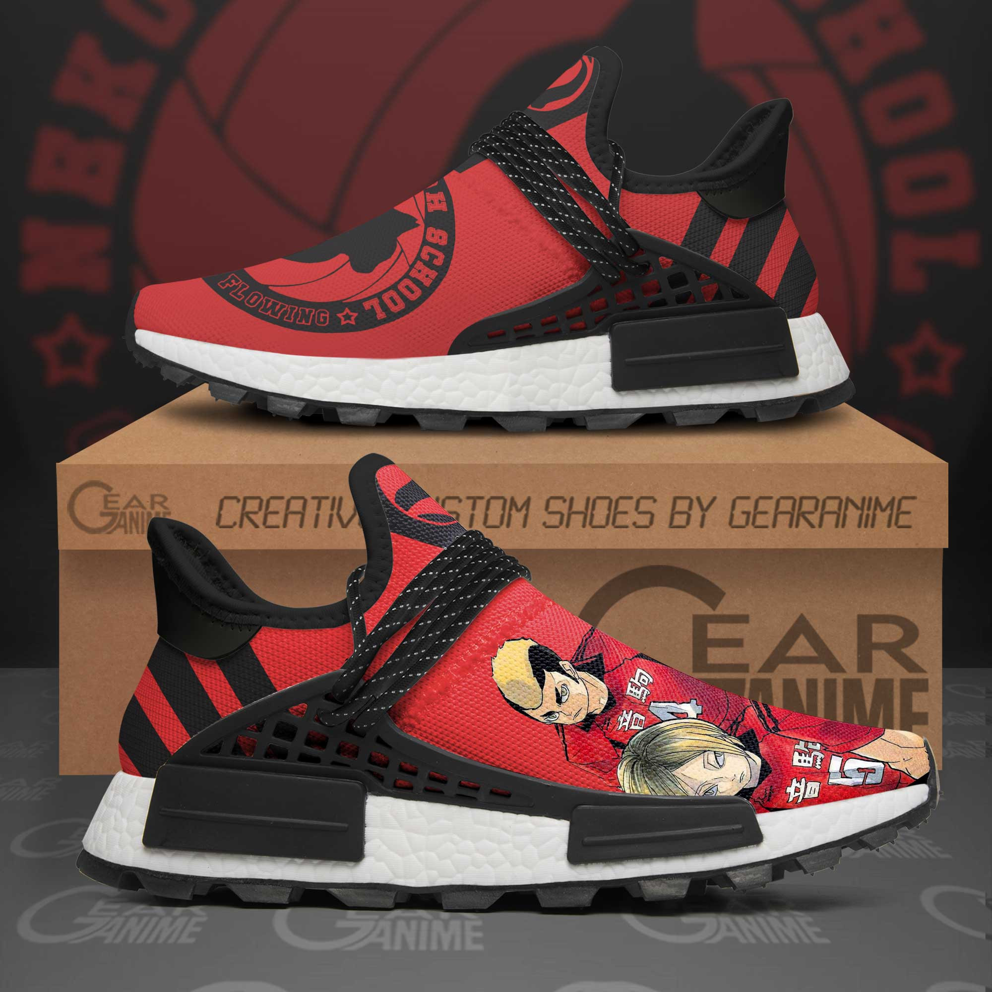 Nekoma High Shoes Haikyuu Anime Shoes, NMD Shoes